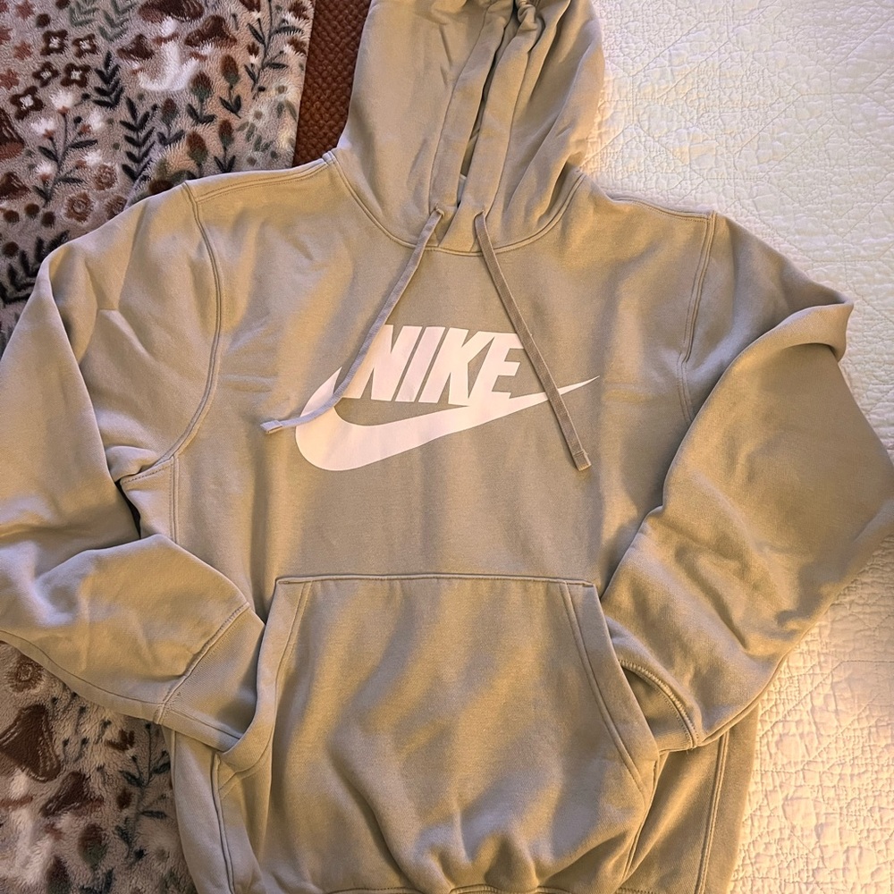 Nike Men's Beige Hoodie Sweater